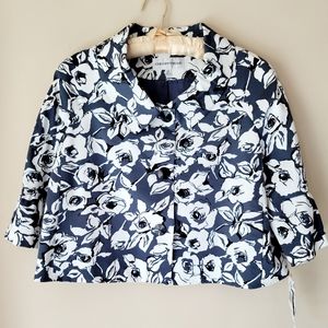 JONES NEW YORK "Enchanted Garden" Blazer - 3/4 Sleeve - Swing